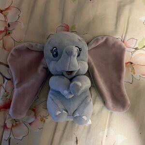 Ty Disney Sparkle Baby Dumbo Plush Beanie  6" Velvety Soft Blue Huge Ears 2023